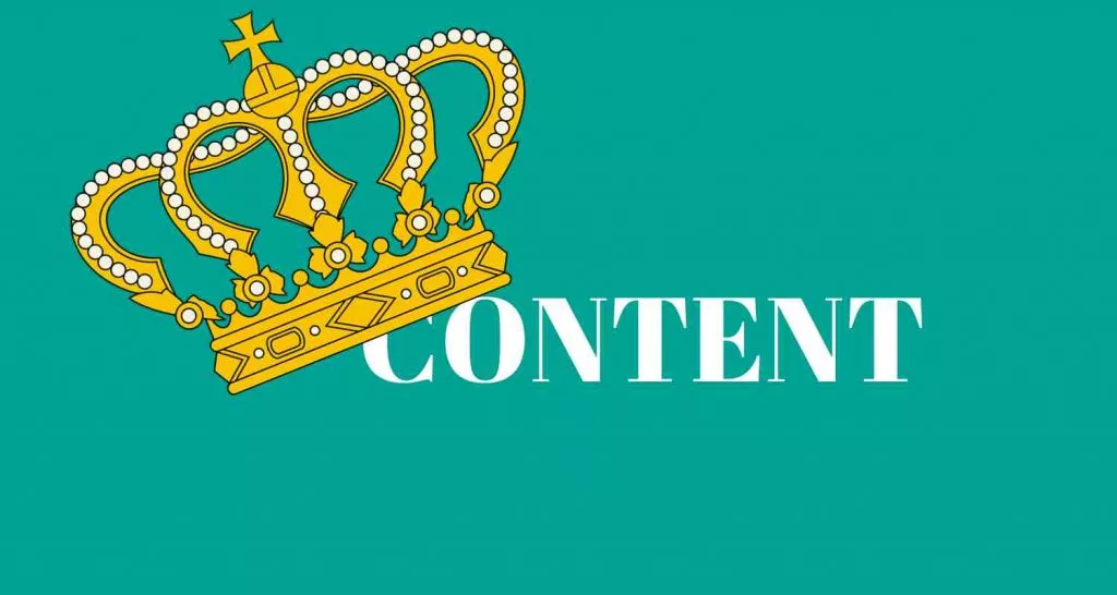 crown on the word content