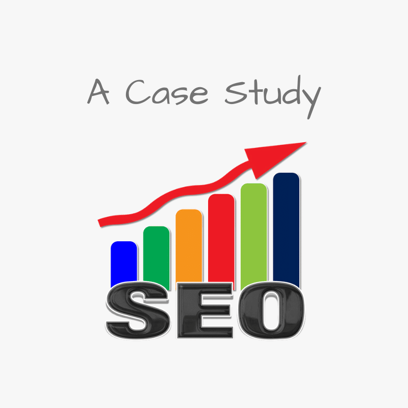 a case study SEO bar graph with increasing numbers