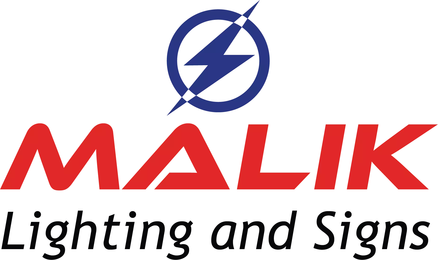 Final Brand Identity logo for Malik Lighting and Signs